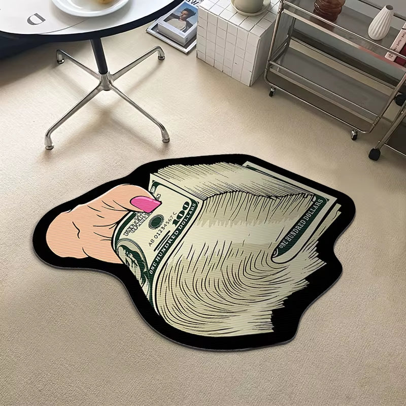 Transform your space with our quirky Money Shaped Carpet! 💵✨ Perfect for adding personality to your bedroom or any room! #HomeDecor #RugGoals