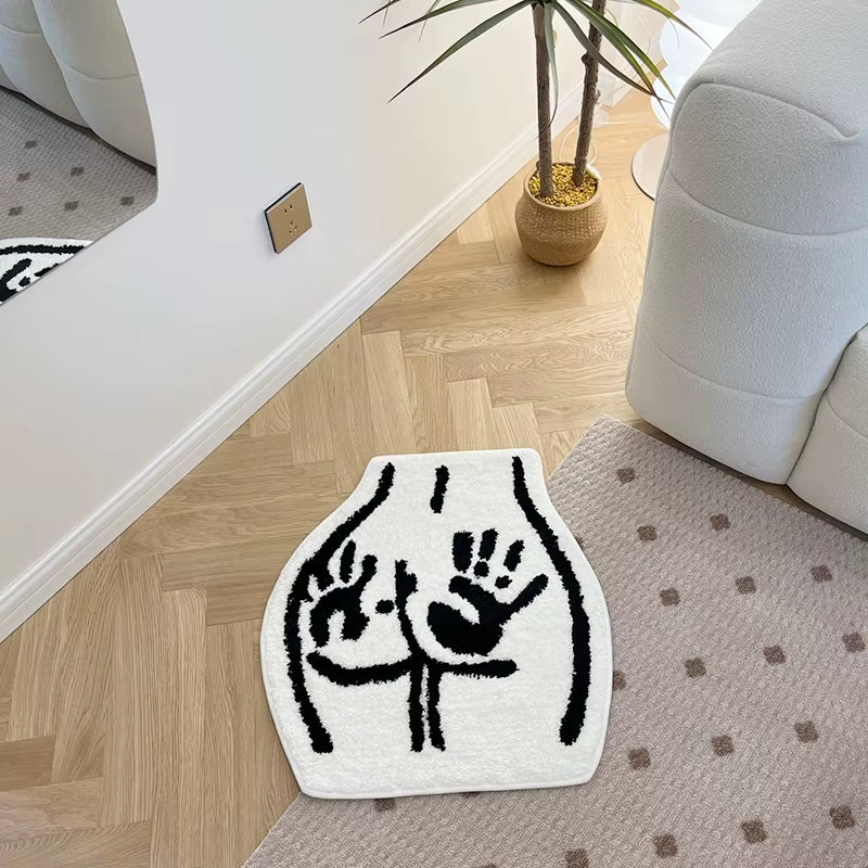 Luxurious Soft Tufted Non-Slip Bathroom Rug - Plush Handmade Absorbent Floormat for Bedroom, Kitchen, and Toilet