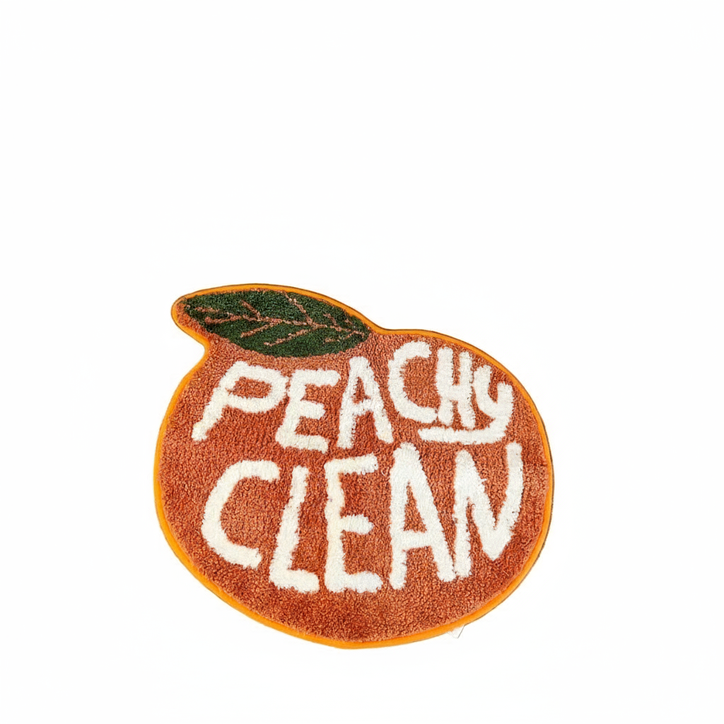 Peach Tufted Area Rug