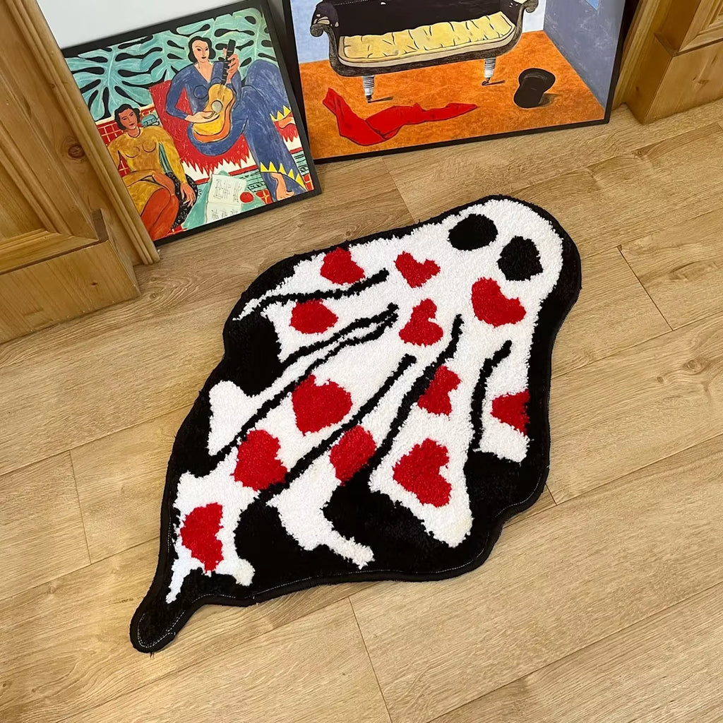 Spookify Your Space with Our Adorable Handmade Tufted Heart Ghost Rug! Perfect for Halloween Vibes! 🖤👻✨ #HomeDecor #Halloween #CozyVibes