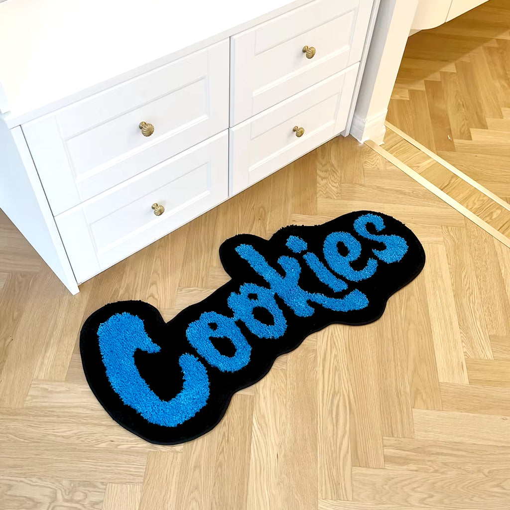 Adorable Handmade Cookies Rug - Soft Plush Tufted Carpet for Kids' Room Decor and Gift