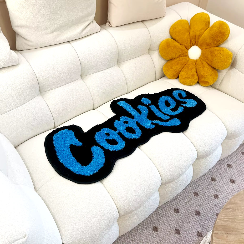 Adorable Handmade Cookies Rug - Soft Plush Tufted Carpet for Kids' Room Decor and Gift