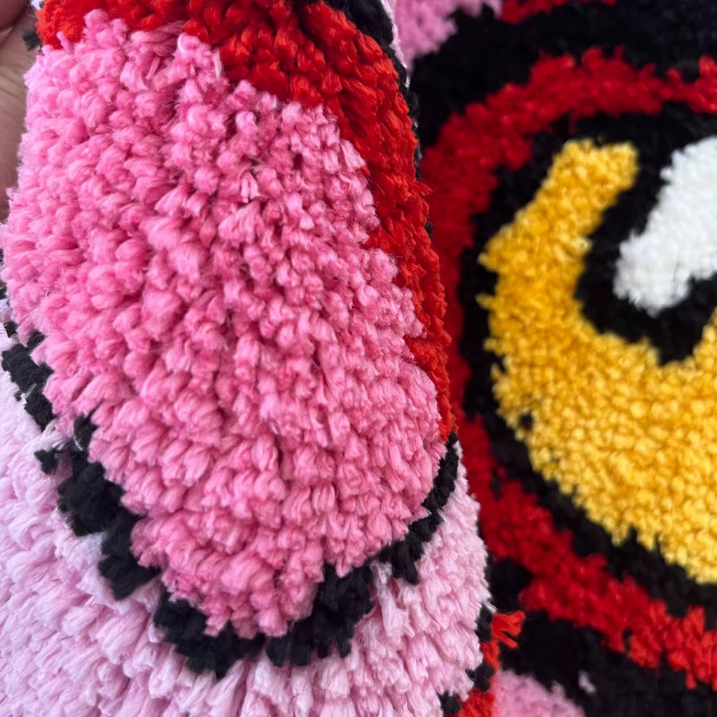 Add a pop of fun to your space with our Cherry Bomb Handmade Tufted Rug! Perfect for bedrooms, this kawaii carpet is a must-have for unique room decor! 🌟🛋️ #HomeDecor #KawaiiRug