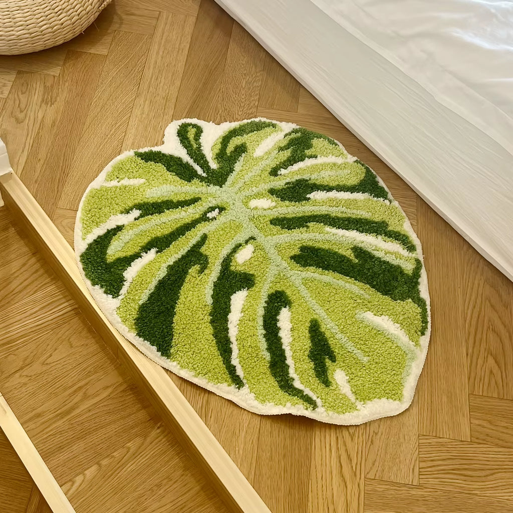 Transform your space with our Green Leaf Monstera Tufted Rug! 🌿 Perfect for your bathroom, bedroom, or entrance - stylish and anti-slip! 🏡✨ #HomeDecor #RugLove