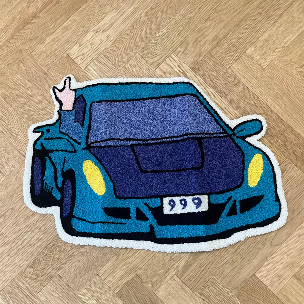 Rev up your space with our Racing Car Shaped Tufted Rug! Perfect for your living room or entrance, this soft, non-slip mat adds a fun touch while keeping your floors clean and cozy! 🏎️✨ #HomeDecor #RugLove