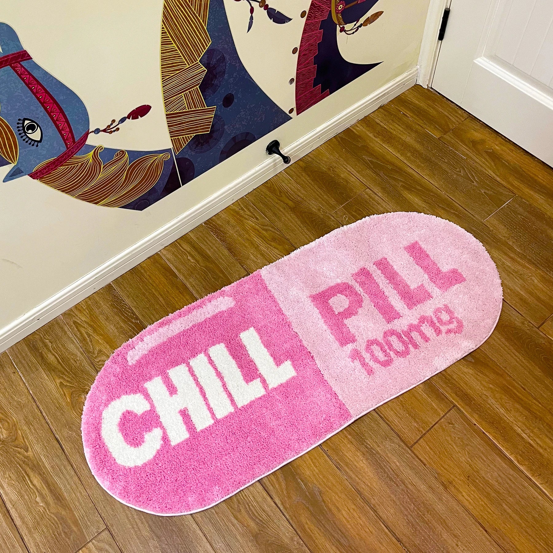"Chill Pill: The Rug That Yells 'Stay Put, Couch Potato!' - Ideal for Soaking, Camping, and Mastering the Art of Procrastination!"