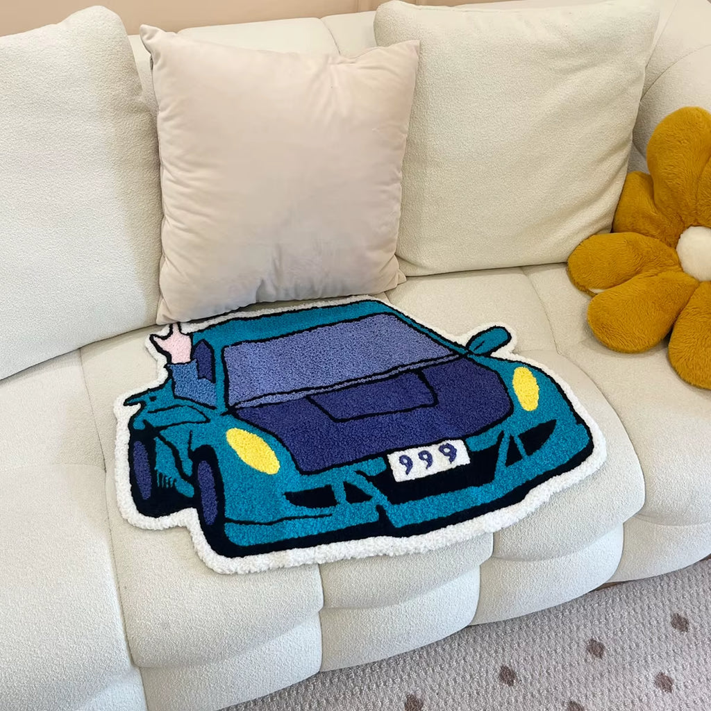 Rev up your space with our Racing Car Shaped Tufted Rug! Perfect for your living room or entrance, this soft, non-slip mat adds a fun touch while keeping your floors clean and cozy! 🏎️✨ #HomeDecor #RugLove