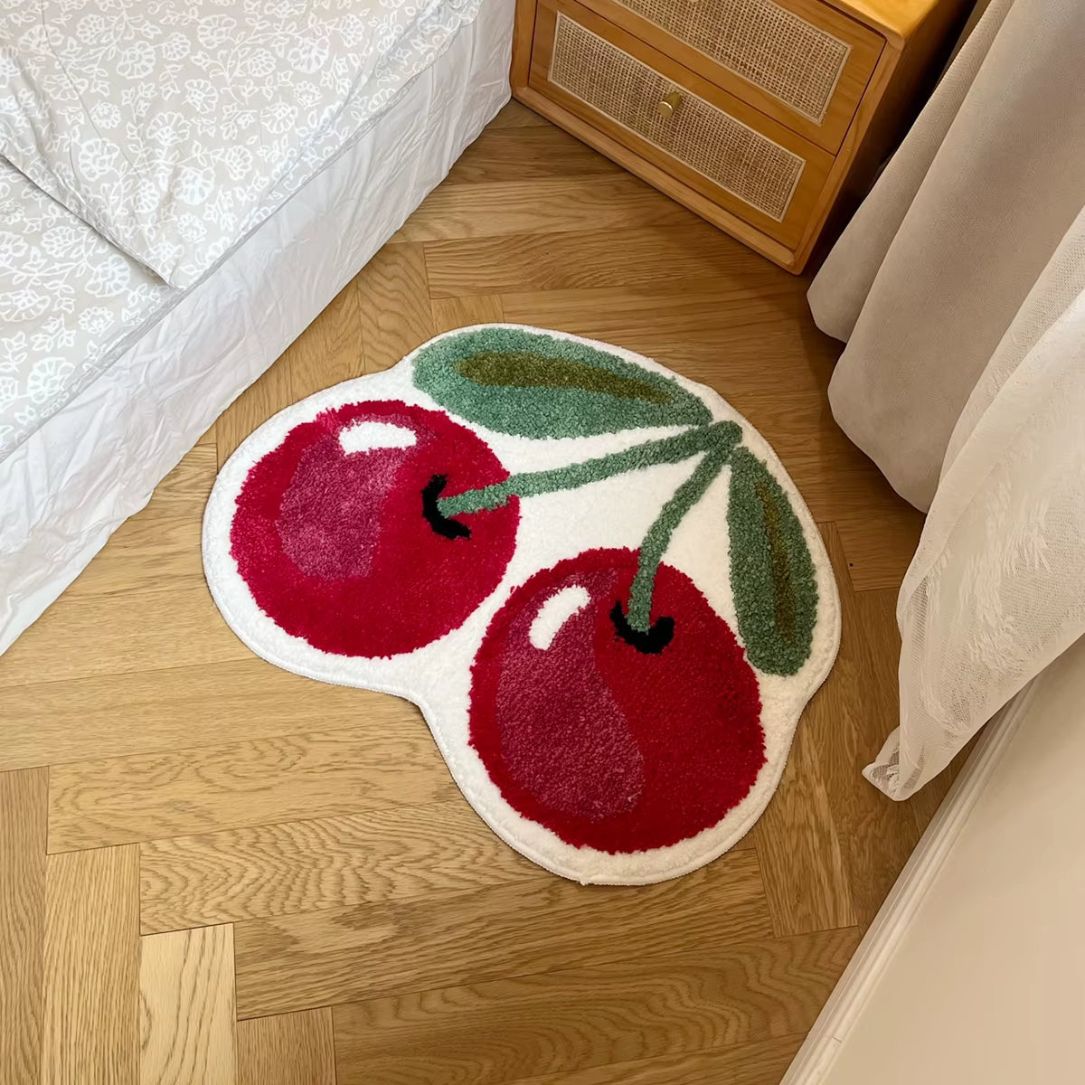 Transform your space with our adorable Cherry Handmade Tufting Rug! 🍒✨ Soft, fluffy, and super absorbent, this non-slip mat is perfect for any room or bathroom. Plus, it's washable for easy care! 🛁💖 #HomeDecor #RugLove