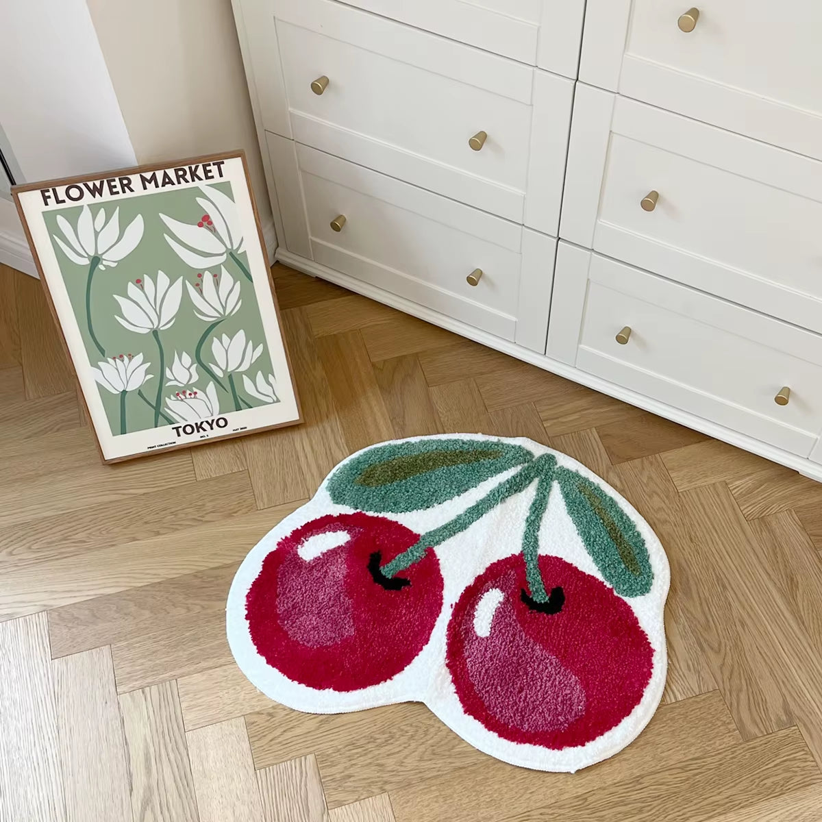 Transform your space with our adorable Cherry Handmade Tufting Rug! 🍒✨ Soft, fluffy, and super absorbent, this non-slip mat is perfect for any room or bathroom. Plus, it's washable for easy care! 🛁💖 #HomeDecor #RugLove