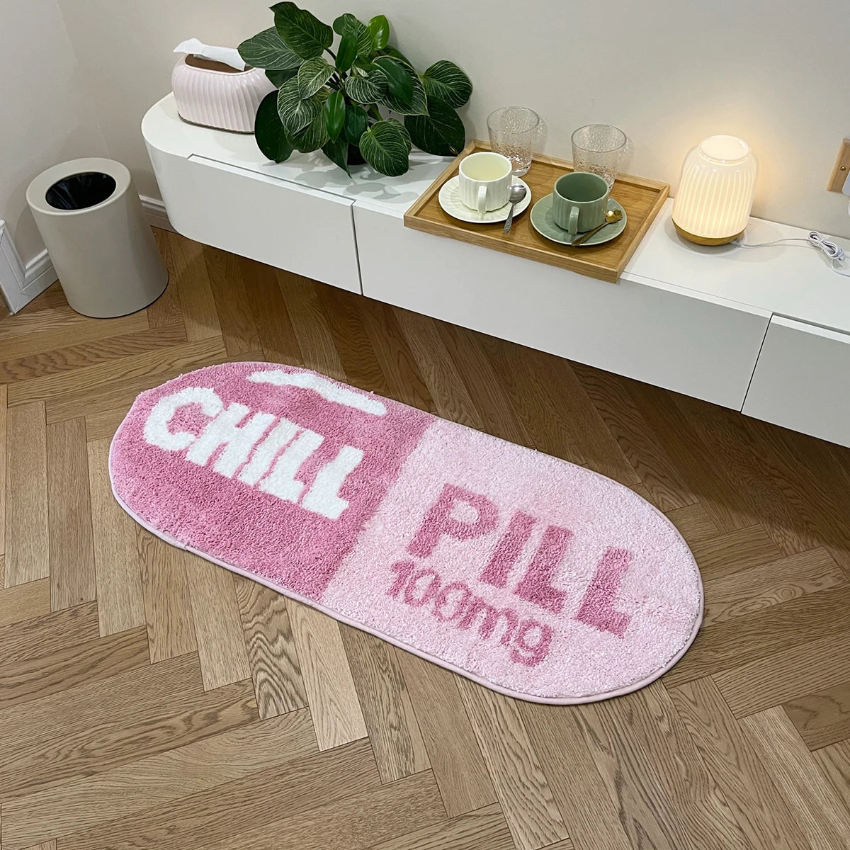 "Chill Pill: The Rug That Yells 'Stay Put, Couch Potato!' - Ideal for Soaking, Camping, and Mastering the Art of Procrastination!"
