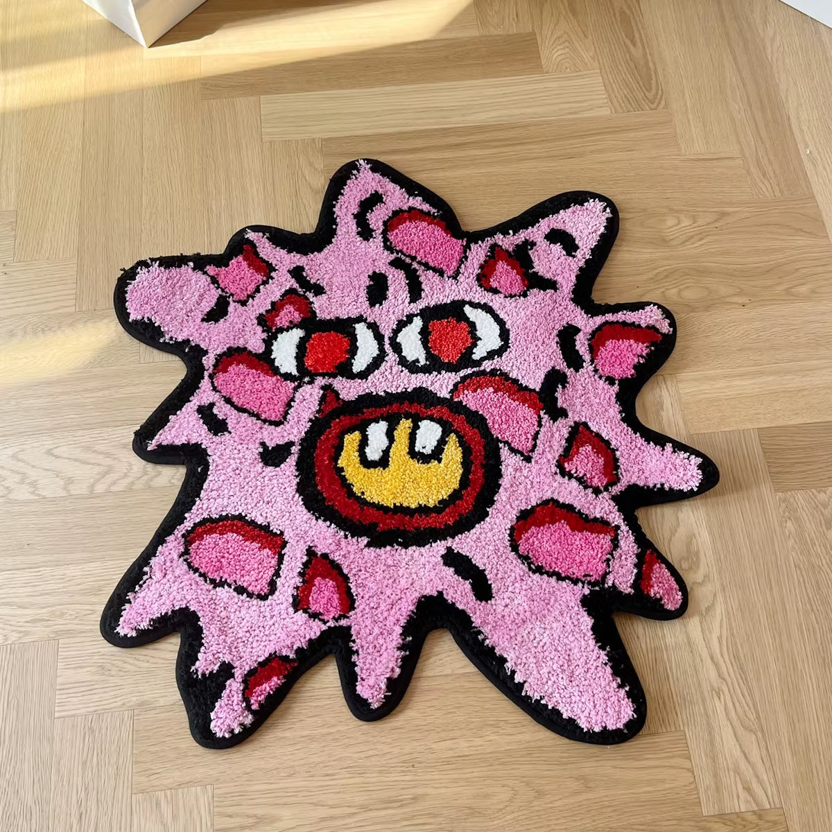 Add a pop of fun to your space with our Cherry Bomb Handmade Tufted Rug! Perfect for bedrooms, this kawaii carpet is a must-have for unique room decor! 🌟🛋️ #HomeDecor #KawaiiRug