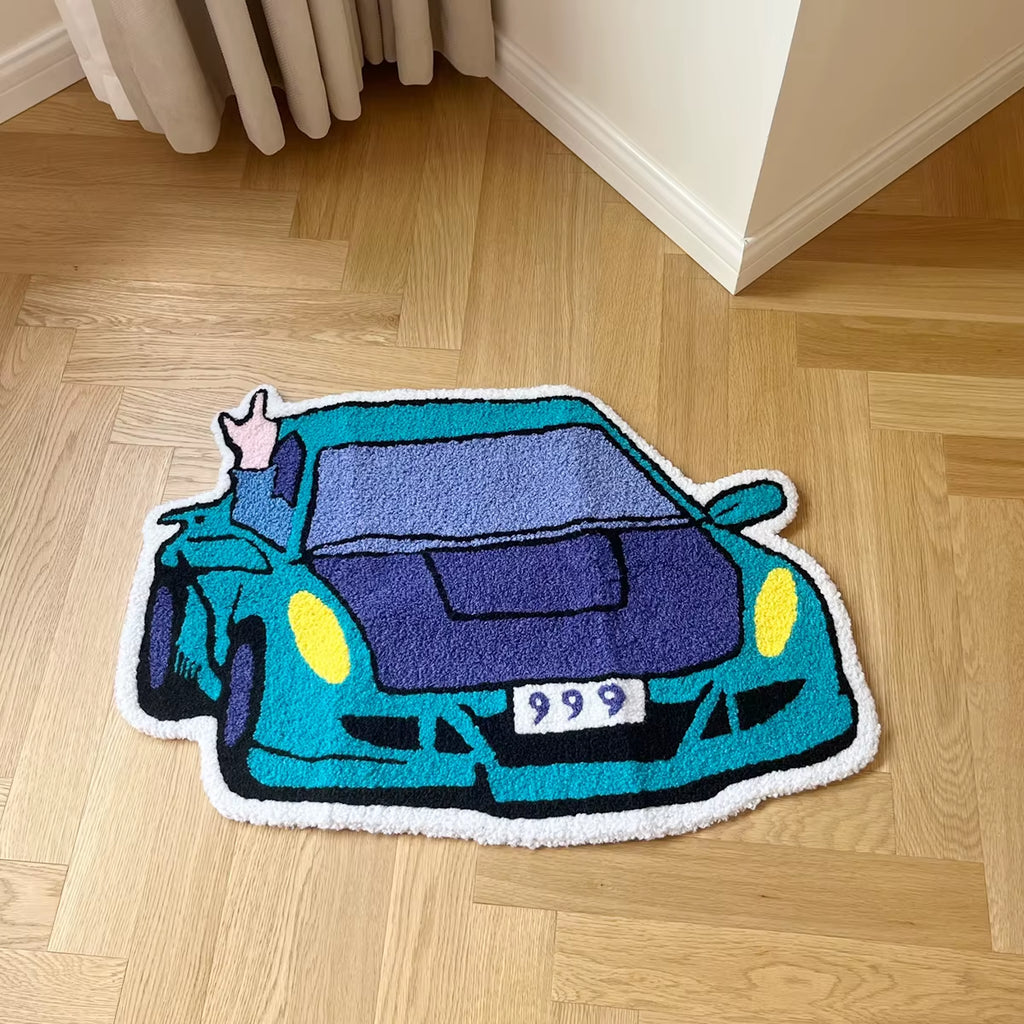 Rev up your space with our Racing Car Shaped Tufted Rug! Perfect for your living room or entrance, this soft, non-slip mat adds a fun touch while keeping your floors clean and cozy! 🏎️✨ #HomeDecor #RugLove
