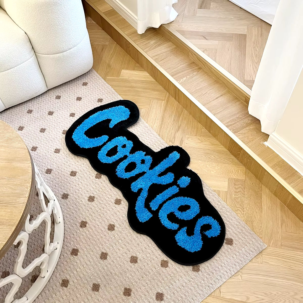 Adorable Handmade Cookies Rug - Soft Plush Tufted Carpet for Kids' Room Decor and Gift