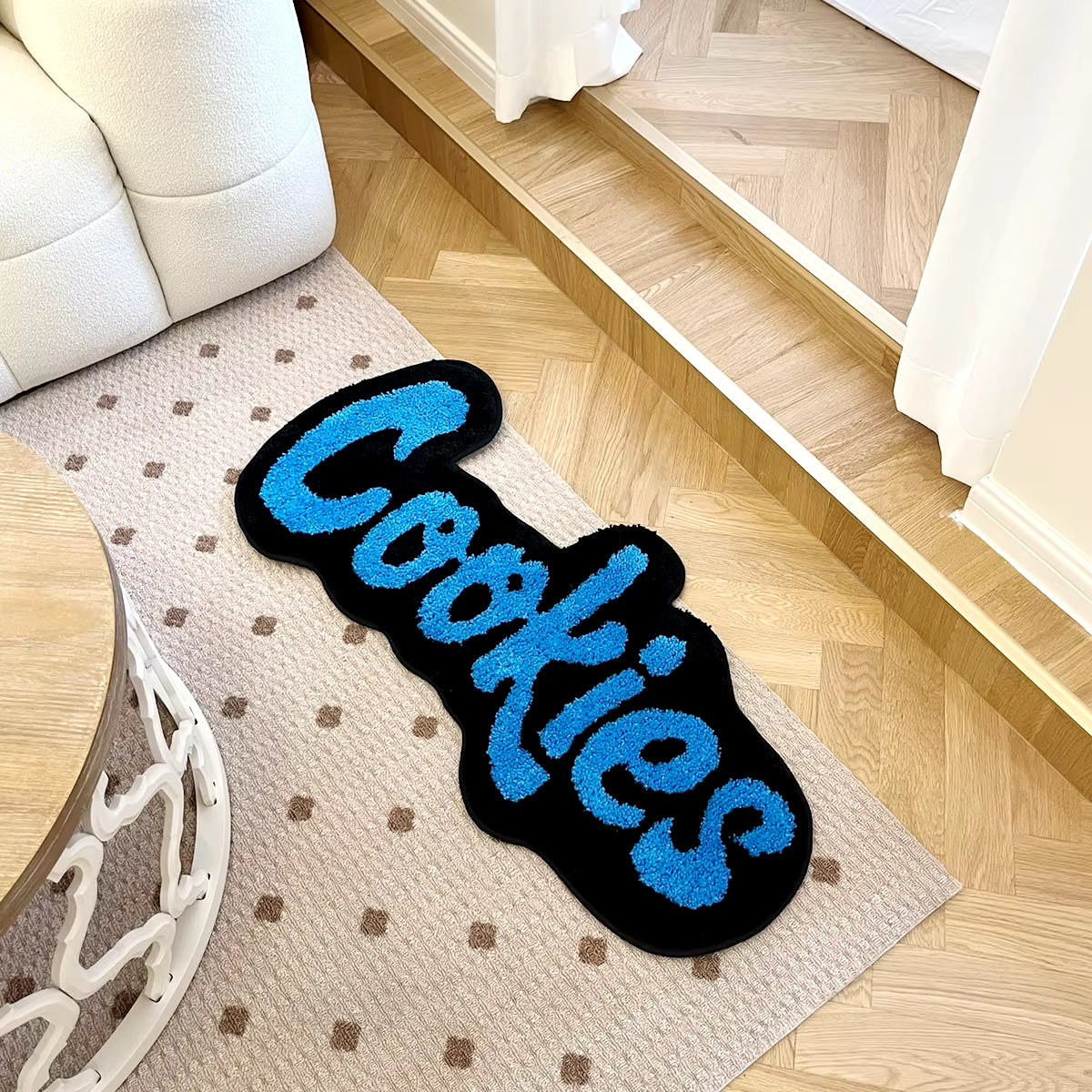Adorable Handmade Cookies Rug - Soft Plush Tufted Carpet for Kids' Room Decor and Gift