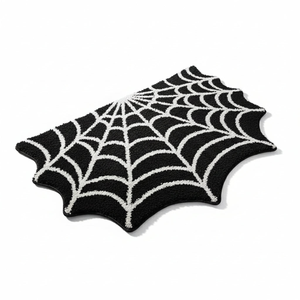 Spook Up Your Space with Our Black Spider Web Halloween Bath Mat! 🕷️🖤 Perfect for Your Gothic Decor! #HalloweenHome #SpookyVibes