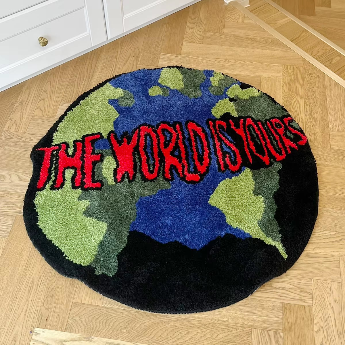 Transform your space with our cozy Earth Round Bath Mat! 🌍✨ Perfect for adding a touch of aesthetic charm to your bedroom or bathroom. Anti-slip, soft cushion for ultimate comfort! 🛁💖 #HomeDecor #CozyVibes