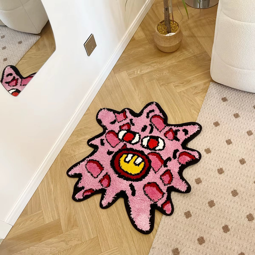 Add a pop of fun to your space with our Cherry Bomb Handmade Tufted Rug! Perfect for bedrooms, this kawaii carpet is a must-have for unique room decor! 🌟🛋️ #HomeDecor #KawaiiRug