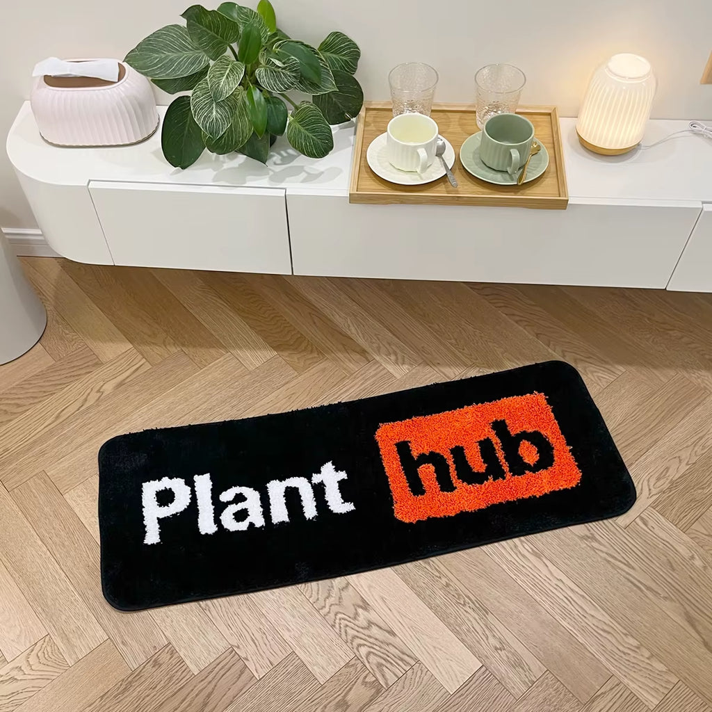 Chic Tufted Plant Hub Rugs - Whimsical Fluffy Rectangular Carpets for Car, Kitchen, Yoga & More!